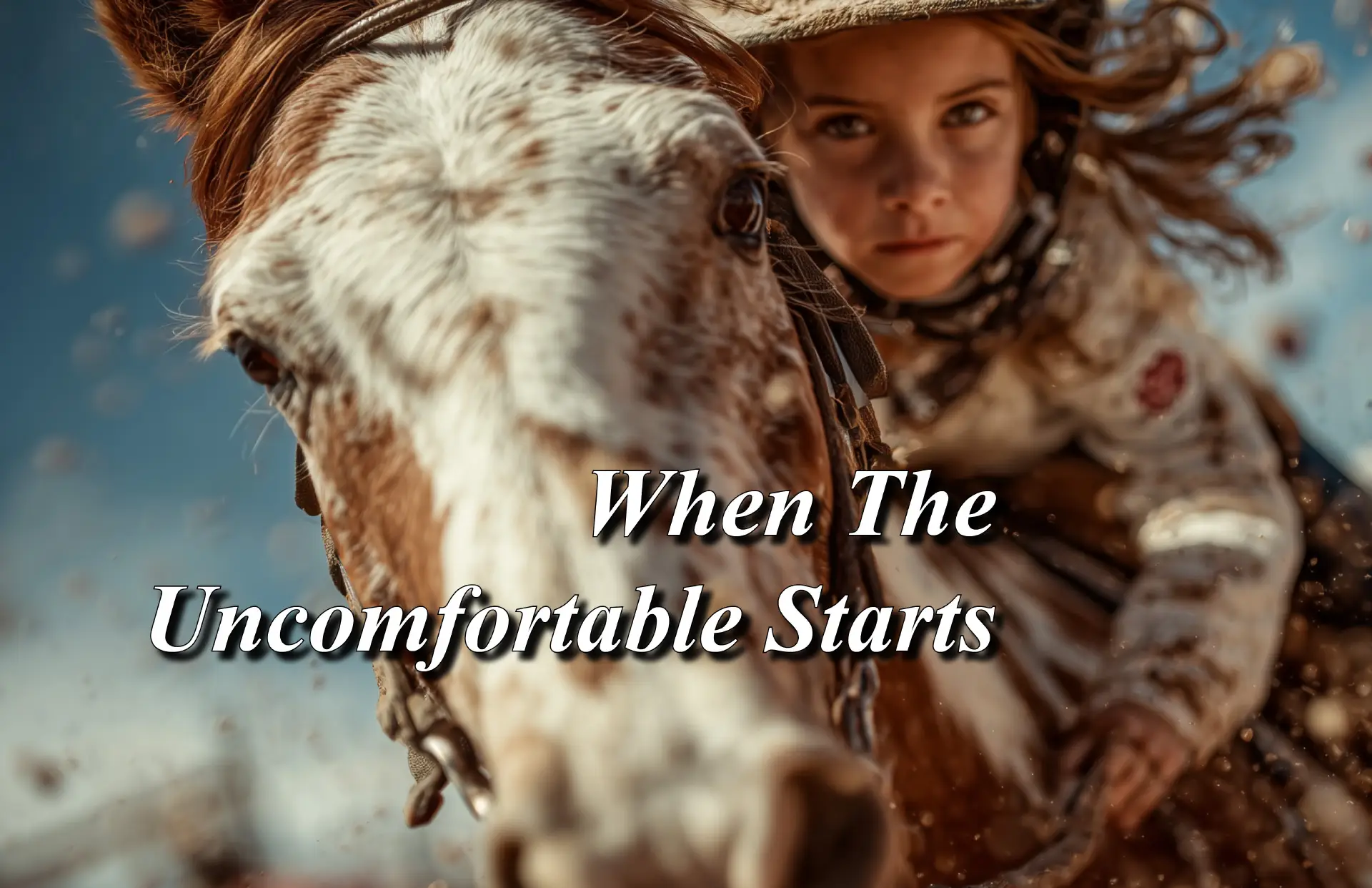 Young Girl Barrel Racing